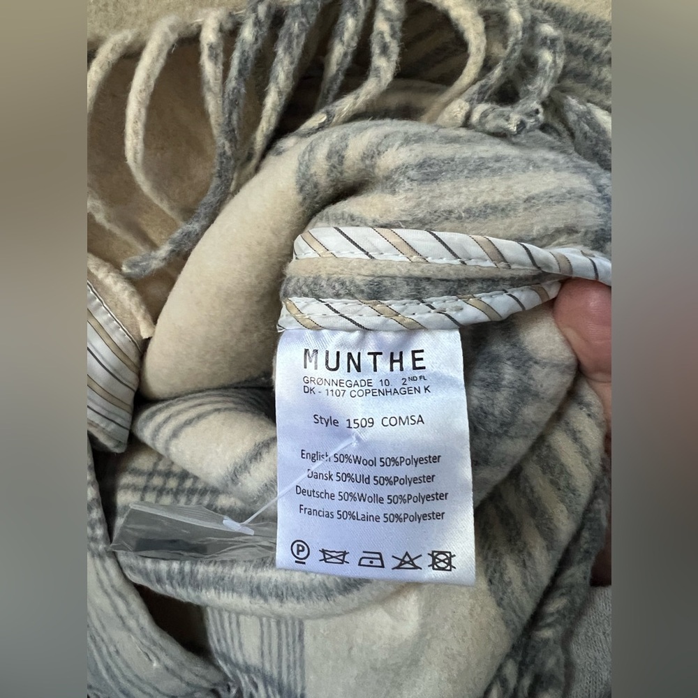 MUNTHE Cosma Wool Blend Coat In Nature Size 4 New - Picture 7 of 10